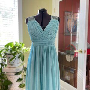 Small light blue mid-length dress